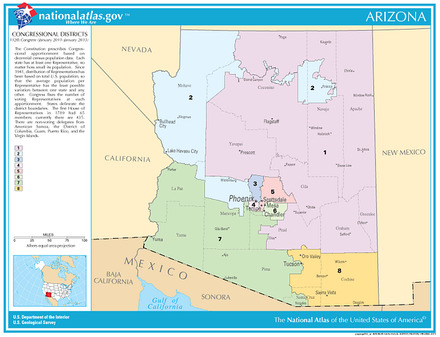 United States House Of Representatives Arizona Congressional Districts ...