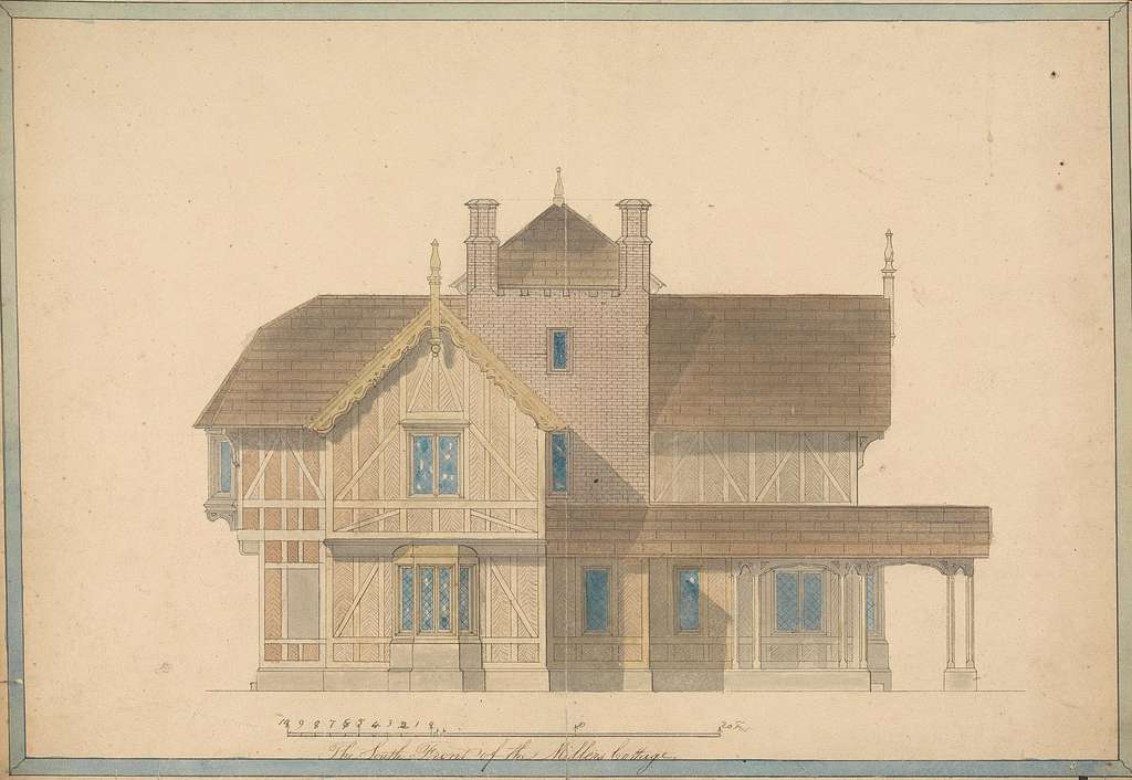 Joseph Gandy - The Miller^s Cottage at Chatsworth, South Front ...