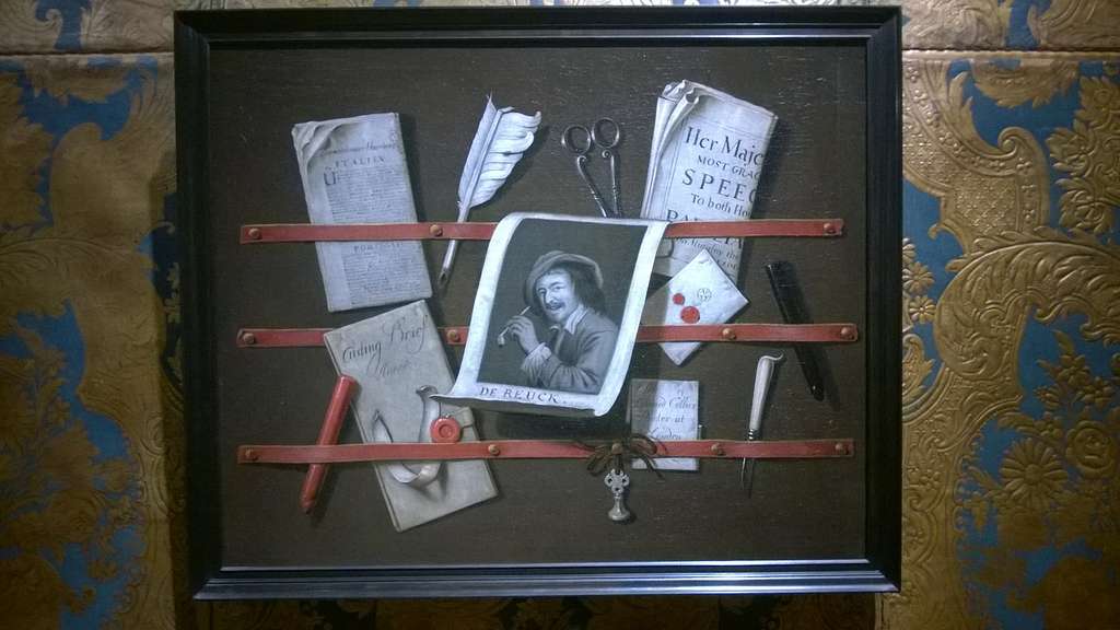 Trompe l'oeil with Writing Materials, Colyer, Edwaert