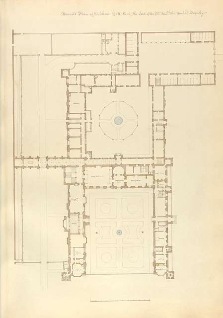 George Stubbs - Ground Plan of Cobham Hall, Kent, The Seat of the Right ...