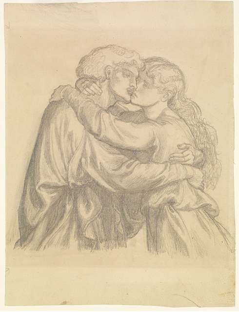 M.ROGISLER, Pair of romantic drawings, 1874, pencil on p…