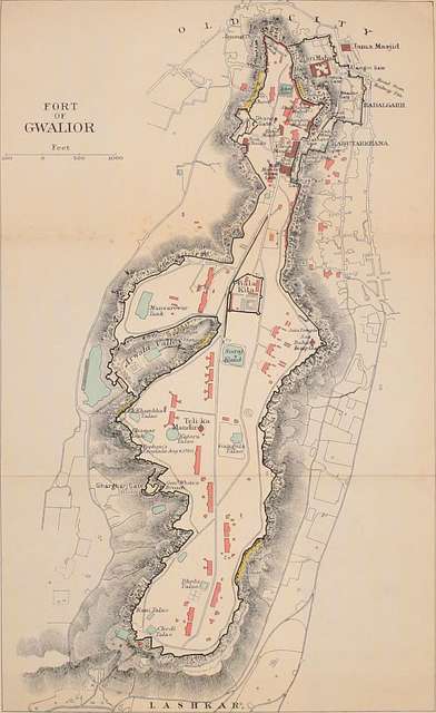 Gwalior Fort map 1911 - Public domain map - PICRYL - Public Domain ...