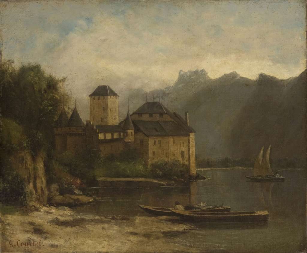 Courbet - Château Chillon, c. 1874 - PICRYL - Public Domain Media ...