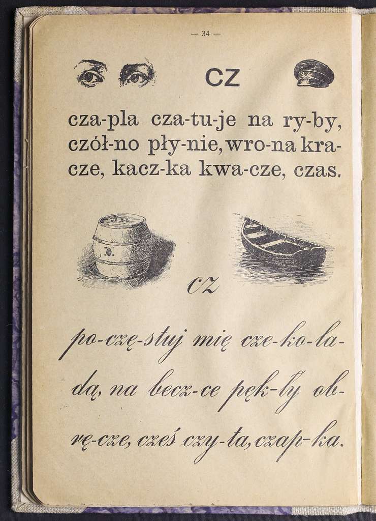 Elementarz Nauka Czytania I Pisania Z Obrazkami I Wzorkami Pisma 1916