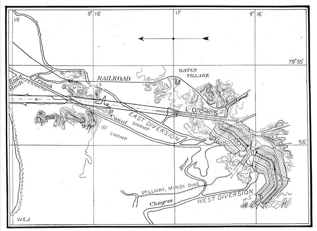 Goethals Map of the Gatun Dam - Public domain map - PICRYL - Public ...