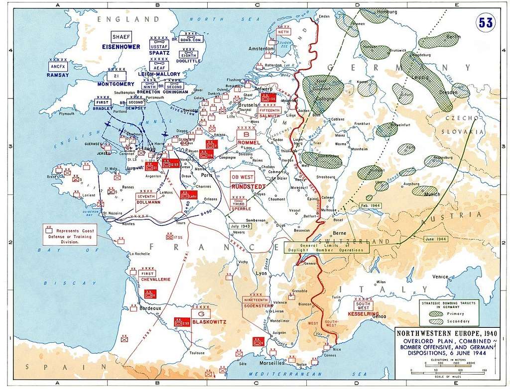 Overlord Plan - Combined Bomber Offensive and German depositions 6 June ...