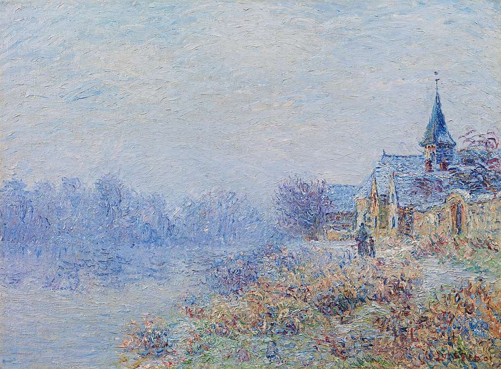 Gustave Loiseau - Village au bord de la rivière (Porte-Joie