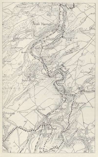 Hamoir - Bomal, map from Cosyn guides, Ourthe Valley, La Roche ...