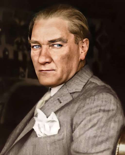Mustafa Kemal Atatürk (renklendirilmiş) 2 - PICRYL - Public Domain ...