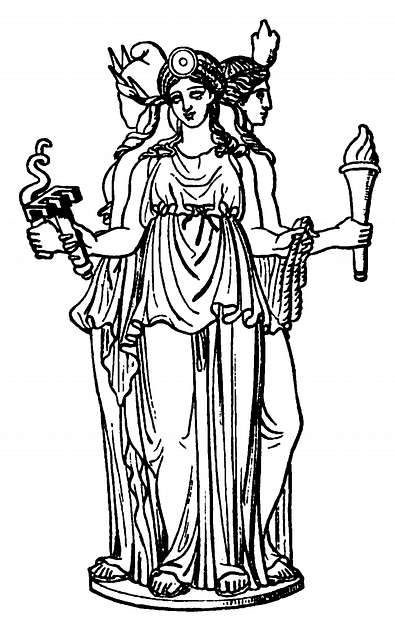 Three-formed Hecate (Triple Hecate) - PICRYL - Public Domain Media ...