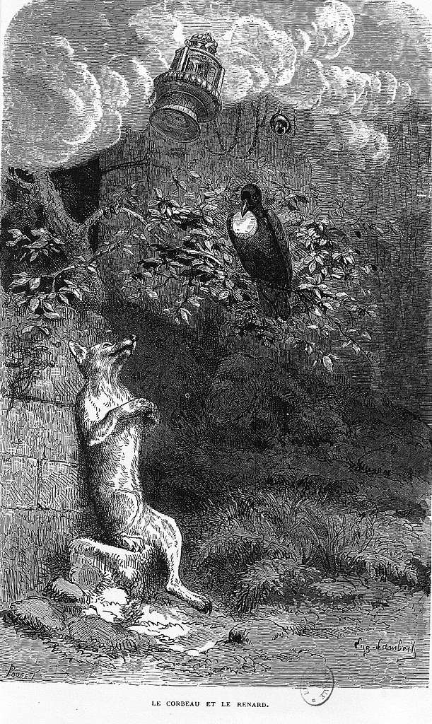 Fables de La Fontaine - Lambert - Le corbeau et le renard - PICRYL ...