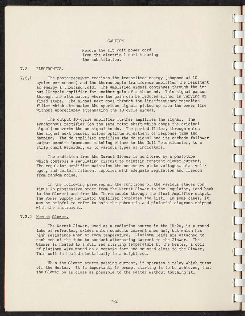 Instruction Manual, IR-2A Infrared Spectrophotometer ...