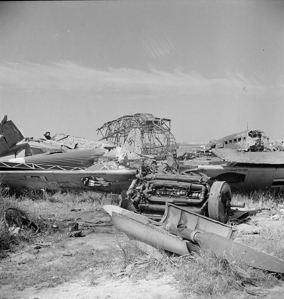 German aircraft wrecks1 El Aouiana May1943 - PICRYL - Public Domain ...