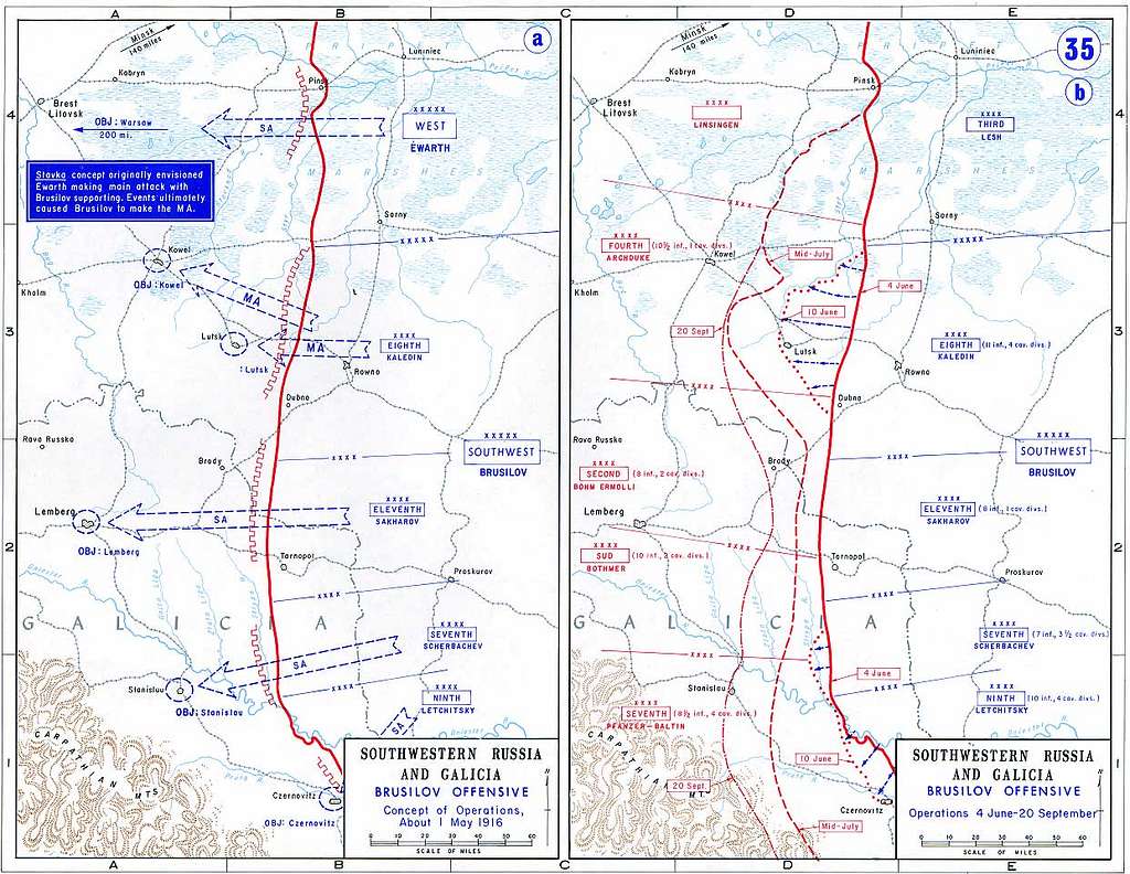 western front eastern front 1914 and map