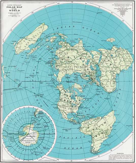 Polar World map 1945 - PICRYL - Public Domain Media Search Engine ...