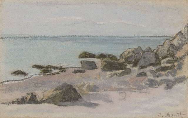 Bord de mer (c. 1868) pastel Claude Monet