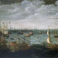 Netherlandish School Launch of Fire Ships against the Spanish