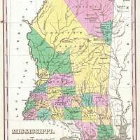 Map of Louisiana, Mississippi, and Alabama: Finley 1826