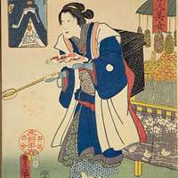 NDL-DC 1303835-Utagawa Kunisada Kunihisa II-江戸名所百人美女 築地門跡-安政4 - PICRYL -  Public Domain Media Search Engine Public Domain Image