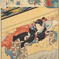 NDL-DC 1313086-Utagawa Kunisada-百人一首絵抄 十八 藤原敏行朝臣-crd - PICRYL - Public  Domain Media Search Engine Public Domain Image