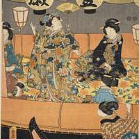 NDL-DC 1304396 02-Utagawa Kunisada-江戸の花やかたの納涼 - PICRYL - Public Domain  Media Search Engine Public Domain Image