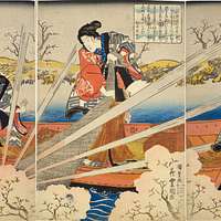 Actors on scaffold; others watch, Utagawa Kunisada - PICRYL - Public Domain  Media Search Engine Public Domain Image