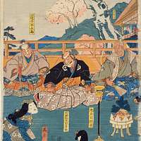 NDL-DC 1302009-Utagawa Kunisada-東錦絵豊国漫画図絵（表紙）-crd - PICRYL - Public Domain  Media Search Engine Public Domain Image