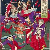 NDL-DC 1310935 Utagawa Kunisada 児雷也後編譚話玉川布引社の場 crd - PICRYL - Public Domain  Media Search Engine Public Domain Image