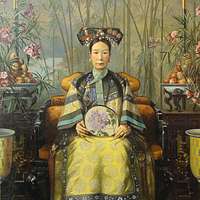 Hubert Vos's painting of the Dowager Empress Cixi (Tzu Hsi) - PICRYL