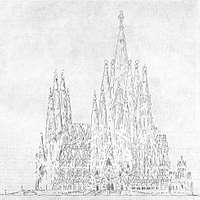 Antoni Gaudi croquis de la sagrada familia