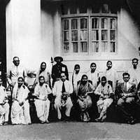 Dr Babasaheb Ambedkar in a group photograph with the female activists ...