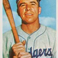 Lot - (VGEX-EX) 1954 Bowman Pee Wee Reese #58 Baseball Card - HOF