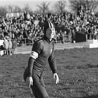 USS GREEN BAY (LPD-20) – Navy Ensign Timothy Mahoney, the main propulsion  division officer for the USS Green Bay, sports a cheese head, championship  belt and Green Bay Packers jersey as the