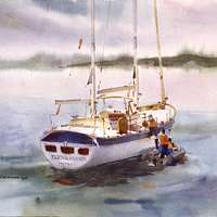 Charles J. Mazoujian Oil on Canvas Lightship Nantucket Sunk by R.M.S.  Olympic - Charles J. Mazoujian Oil on Canvas Lightship Nantucket Sunk by  R.M.S. Olympic - Rafael Osona Auctions Nantucket, MA