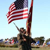 Sergeant Christopher Weddington, drill master, U.S. Marine Corps