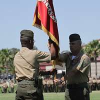 Marine Major General Ronald L. Bailey, left, Commanding General