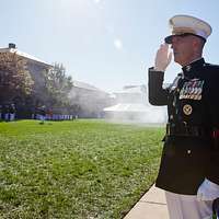 Sergeant Christopher Weddington, drill master, U.S. Marine Corps