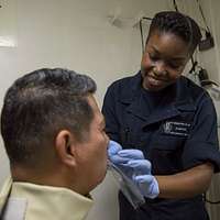 Lt. Cmdr. Leslye Green, staff obstetrician and gynecologist at