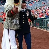 Screech, the mascot of the Washington Nationals baseball - NARA & DVIDS  Public Domain Archive Public Domain Search