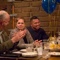 Sgt. Maj. Carlos Ruiz (center), outgoing sergeant major - NARA