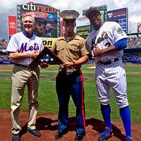 New York Mets Curtis Granderson stands at the plate in the first