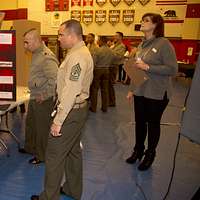 From left to right) Sgt. Maj. Carlos A. Ruiz, sergeant major of