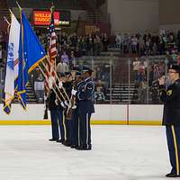 US Navy (USN) Aviation Ordnanceman Second Class (AO2) Rudoff Liverpool,  Navy Recruiting District Philadelphia, stands by