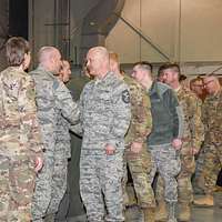 Sgt. Maj. Carlos Ruiz (right), outgoing sergeant major - NARA & DVIDS  Public Domain Archive Public Domain Search