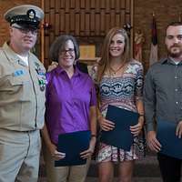 Lt. Col. Michael Brantley, his wife, Jamie, his daughters, - PICRYL -  Public Domain Media Search Engine Public Domain Search