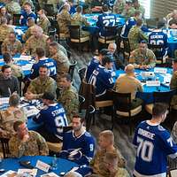 Hangar turned hockey rink: Tampa Bay Lightning, MacDill service