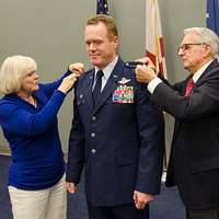 The Legion of Merit with Third Oak Leaf Cluster was presented to