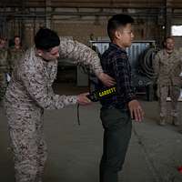 U.S. Marine Lance Cpl. Chris Sabo, a basic electrical equipment