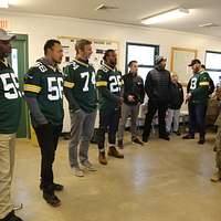 Green Bay Packers 2019 Tailgate Tour visits with Soldiers at Fort