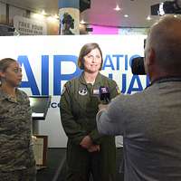 Col. Michele Kilgore right commander of the 109th NARA